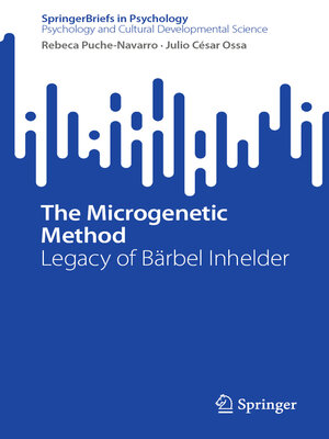 cover image of The Microgenetic Method